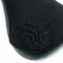 Federal Mid Stealth Logo Black Canvas Top With Faux Leather Panels And Black Embroidery BMX seat
